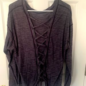 Lululemon Purple / grey lace back long sleeve